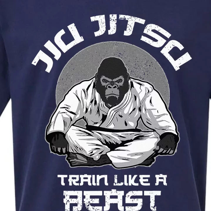 Train Like A Beast Jiu Jitsu BJJ Grappling MMA Gorilla Sueded Cloud Jersey T-Shirt