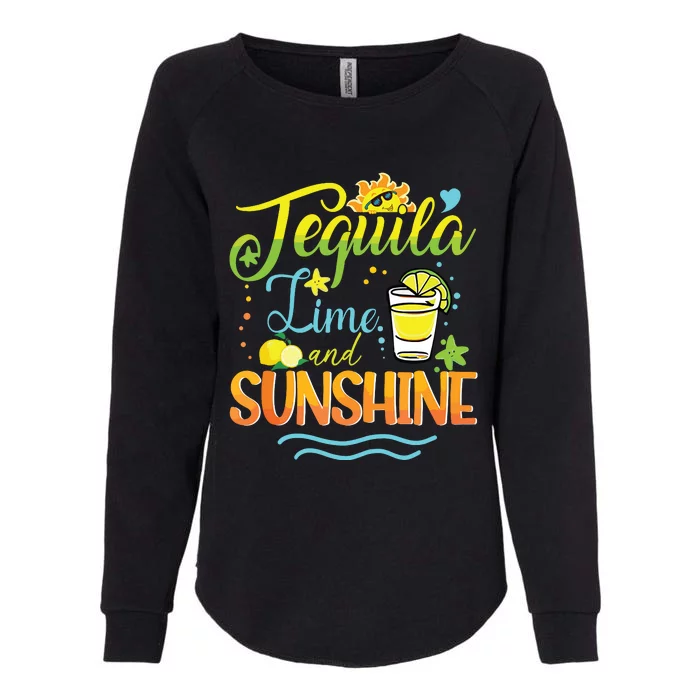 Tequila Lime And Sunshine Funny Hello Summer Vacation Family Tank Top Womens California Wash Sweatshirt