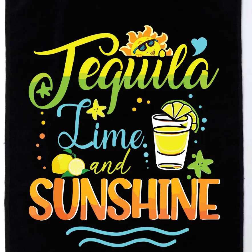 Tequila Lime And Sunshine Funny Hello Summer Vacation Family Tank Top Platinum Collection Golf Towel