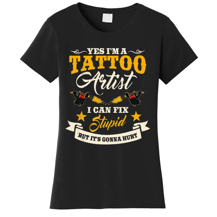 Tattoo Lover Assistant Inking Pen Machine Tattooist Artist Women's T-Shirt