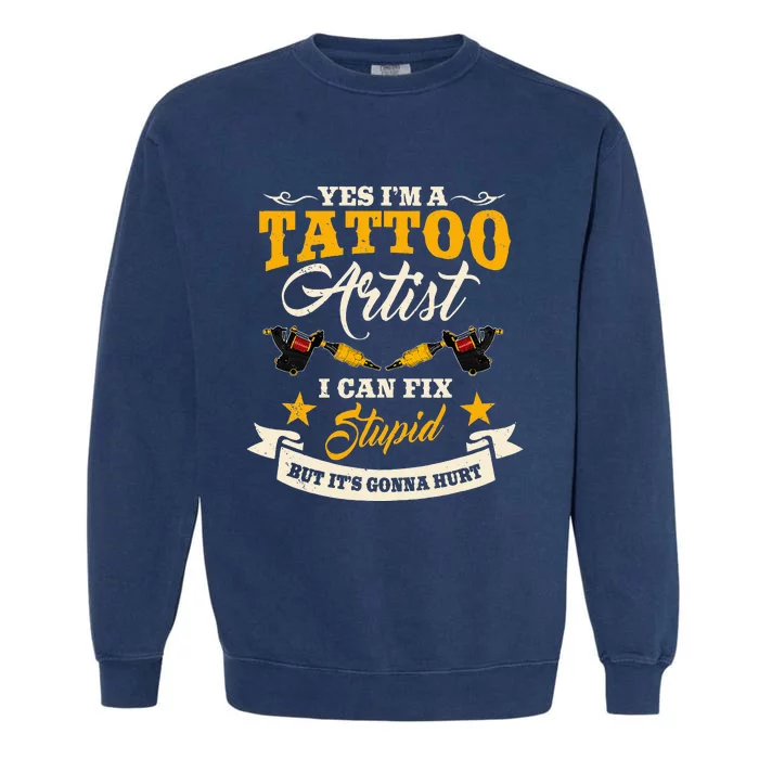 Tattoo Lover Assistant Inking Pen Machine Tattooist Artist Garment-Dyed Sweatshirt