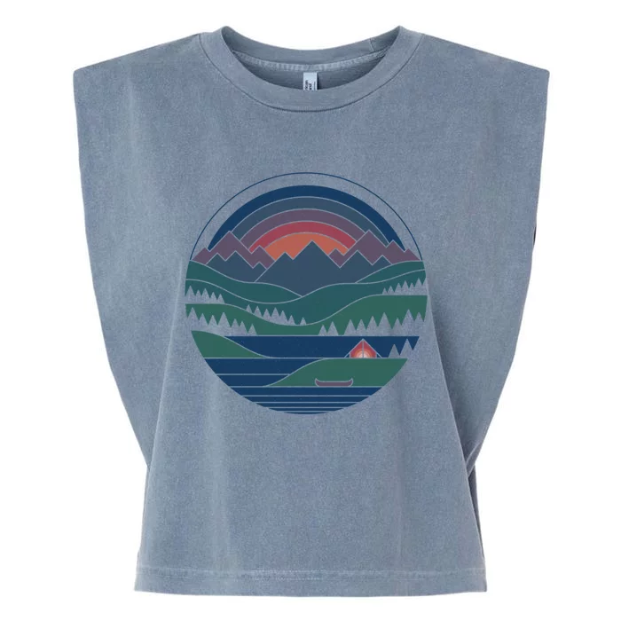 The Lake At Twilight Garment-Dyed Women's Muscle Tee