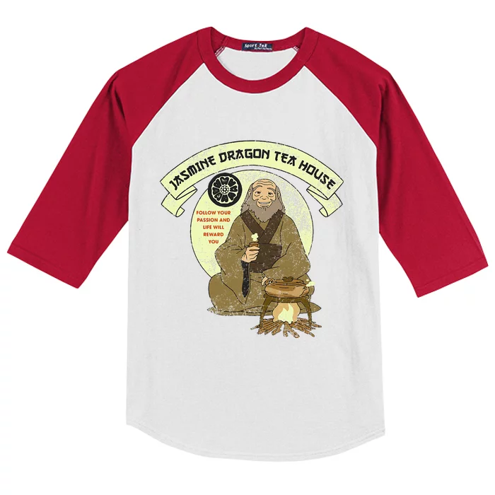 The Last Airbender Iroh Jasmine Dragon Tea House Kids Colorblock Raglan Jersey