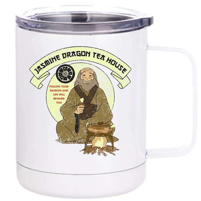 The Last Airbender Iroh Jasmine Dragon Tea House Front & Back 12oz Stainless Steel Tumbler Cup