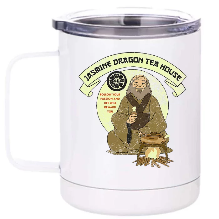 The Last Airbender Iroh Jasmine Dragon Tea House Front & Back 12oz Stainless Steel Tumbler Cup