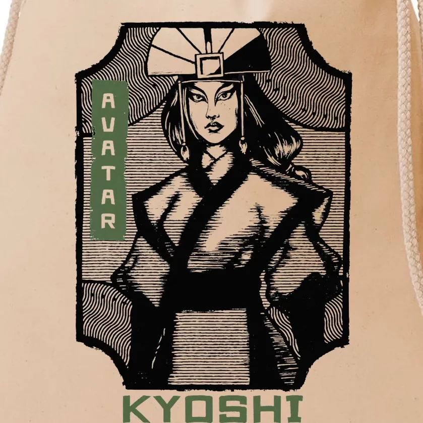 The Last Airbender Kyoshi Wood Block Portrait Drawstring Bag