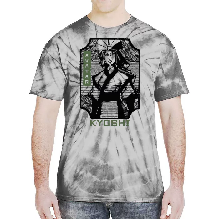 The Last Airbender Kyoshi Wood Block Portrait Tie-Dye T-Shirt