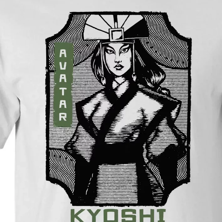 The Last Airbender Kyoshi Wood Block Portrait Tall T-Shirt