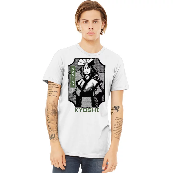 The Last Airbender Kyoshi Wood Block Portrait Premium T-Shirt