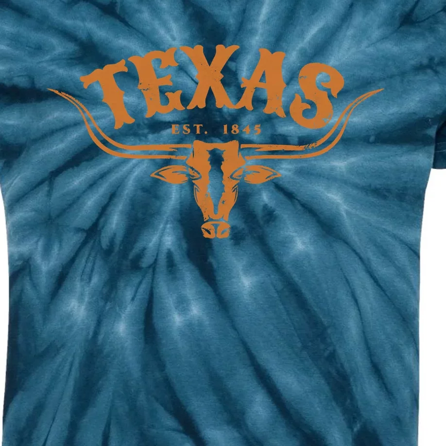 Texas Longhorn Austin Pride Vintage Kids Tie-Dye T-Shirt