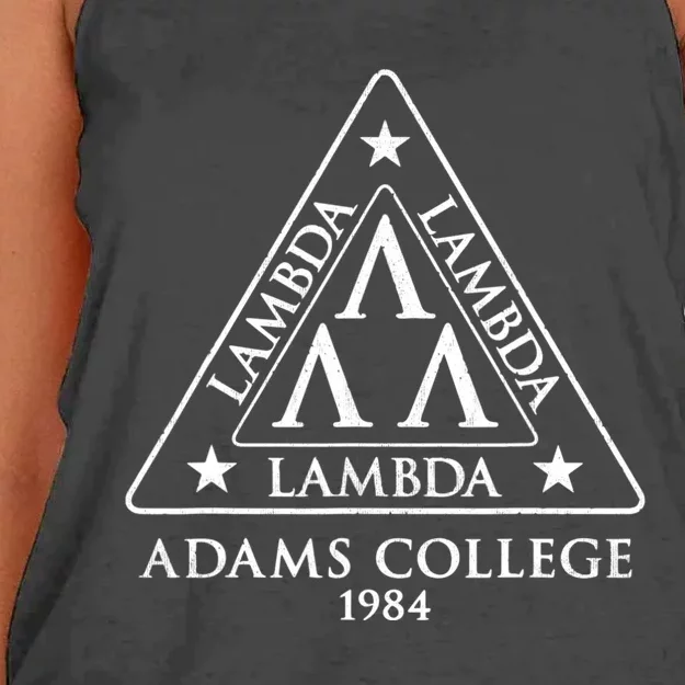 Tri Lambda Adams College Women's Knotted Racerback Tank