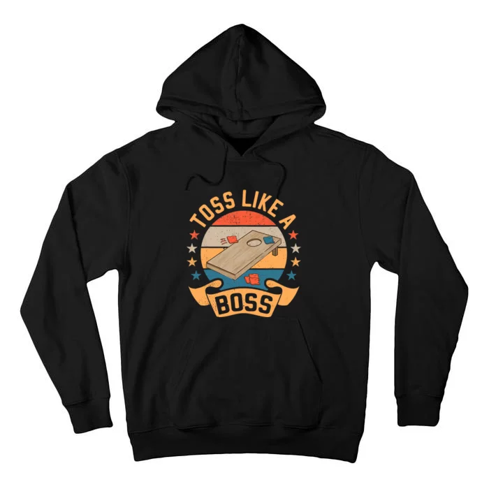 Toss Like A Boss Cornhole Champion Bean Bag Toss Game Tall Hoodie