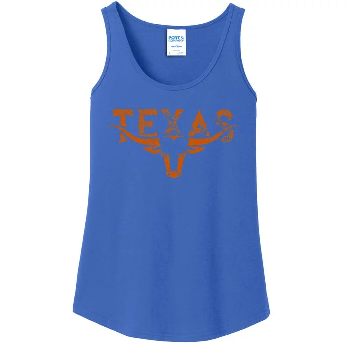 Texas Longhorn Austin Pride Texas Longhorn Bull Horn Ladies Essential Tank