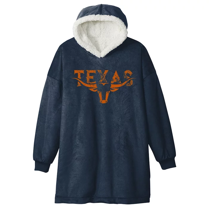 Texas Longhorn Austin Pride Texas Longhorn Bull Horn Hooded Wearable Blanket