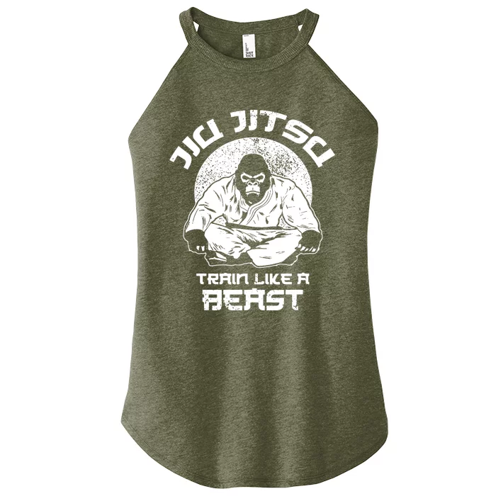 Train Like A Beast Jiu Jitsu, BJJ Grappling MMA Gorilla Women’s Perfect Tri Rocker Tank