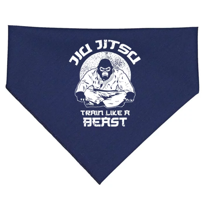 Train Like A Beast Jiu Jitsu, BJJ Grappling MMA Gorilla USA-Made Doggie Bandana