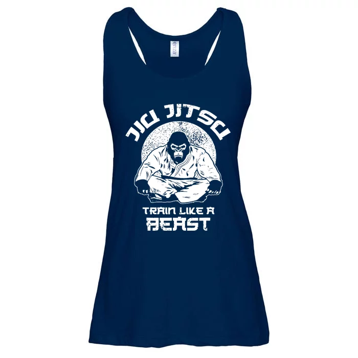 Train Like A Beast Jiu Jitsu, BJJ Grappling MMA Gorilla Ladies Essential Flowy Tank