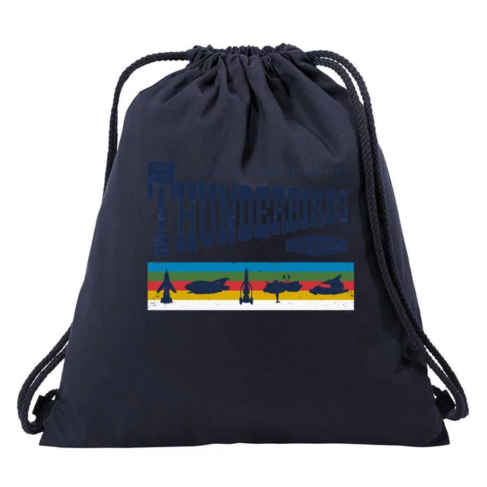 Thunderbirds Logo And Birds Drawstring Bag