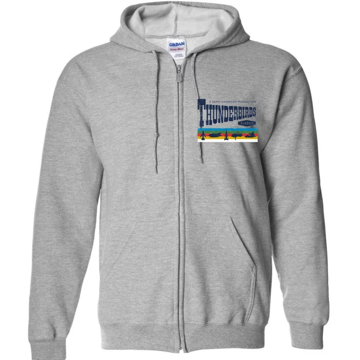 Thunderbirds Logo And Birds Full Zip Hoodie