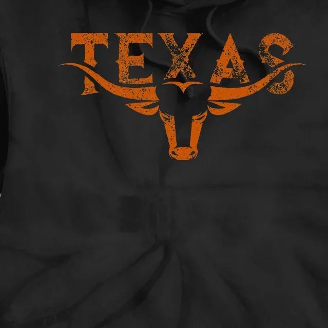 Texas Longhorn Austin Pride Texas Longhorn Bull Horn Tie Dye Hoodie