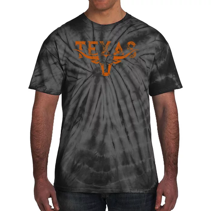 Texas Longhorn Austin Pride Texas Longhorn Bull Horn Tie-Dye T-Shirt