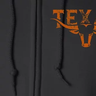 Texas Longhorn Austin Pride Texas Longhorn Bull Horn Full Zip Hoodie