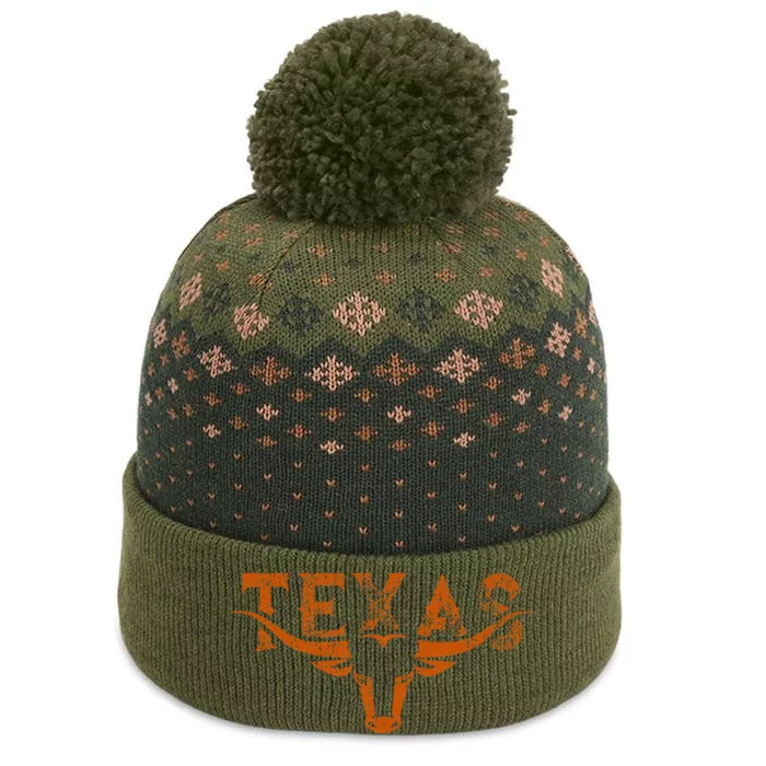 Texas Longhorn Austin Pride Texas Longhorn Bull Horn The Baniff Cuffed Pom Beanie