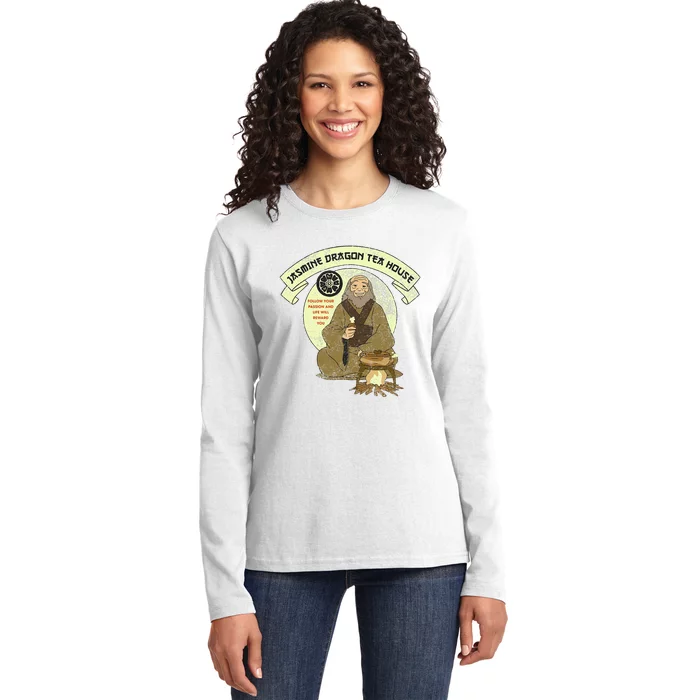 The Last Airbender Iroh Jasmine Dragon Tea House Ladies Long Sleeve Shirt