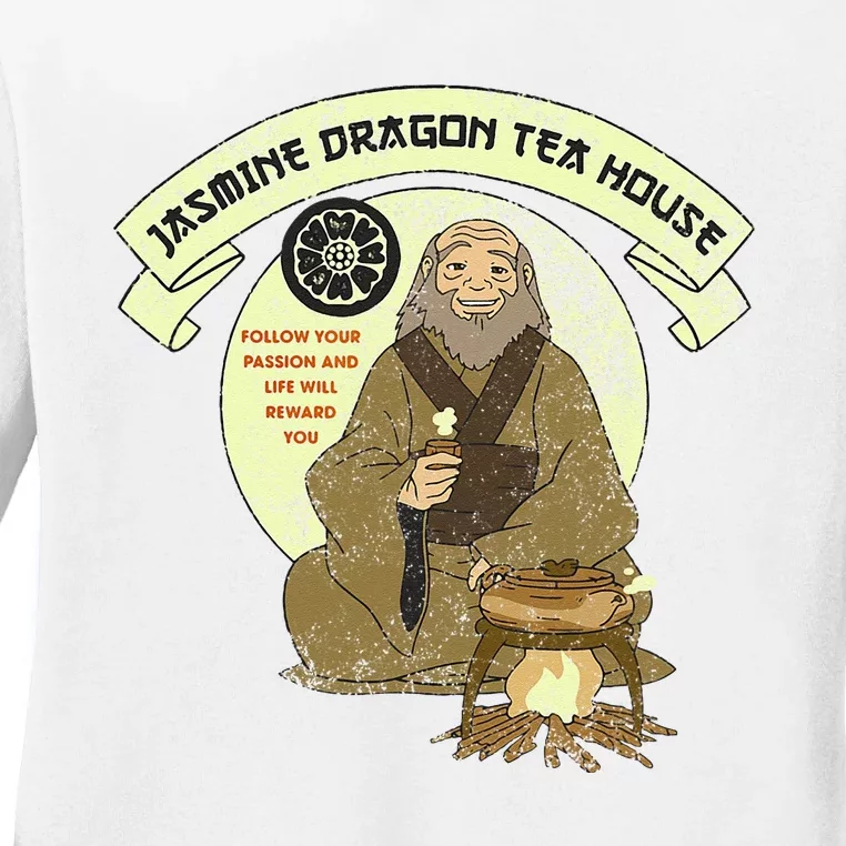 The Last Airbender Iroh Jasmine Dragon Tea House Ladies Long Sleeve Shirt