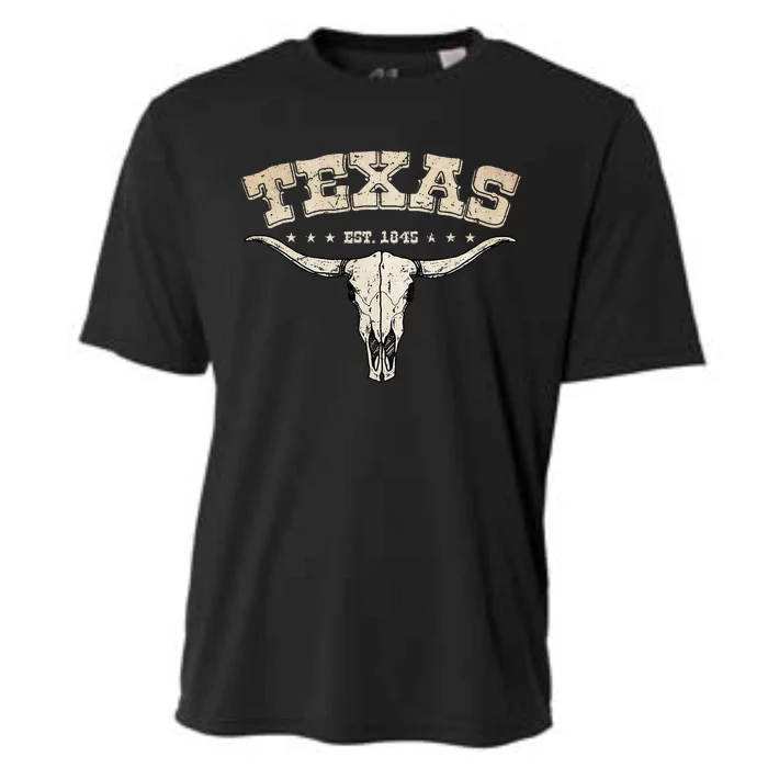 Texas Longhorn Austin Pride Vintage Beauty Design Cooling Performance Crew T-Shirt