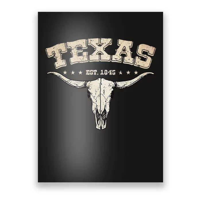 Texas Longhorn Austin Pride Vintage Beauty Design Poster