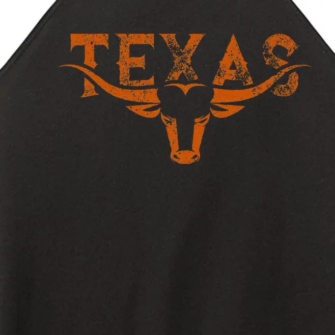 Texas Longhorn Austin Pride Vintage Texas Longhorn Bull Horn Women’s Perfect Tri Rocker Tank