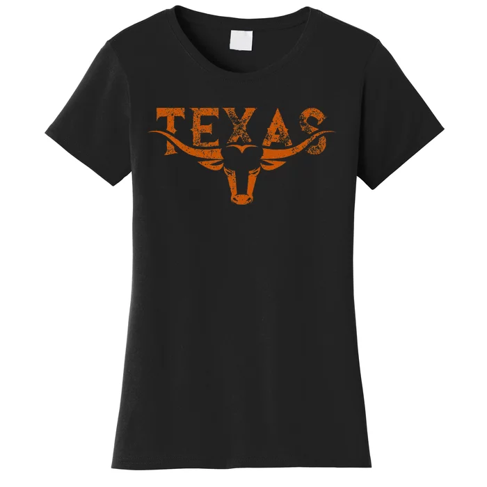 Texas Longhorn Austin Pride Vintage Texas Longhorn Bull Horn Women's T-Shirt