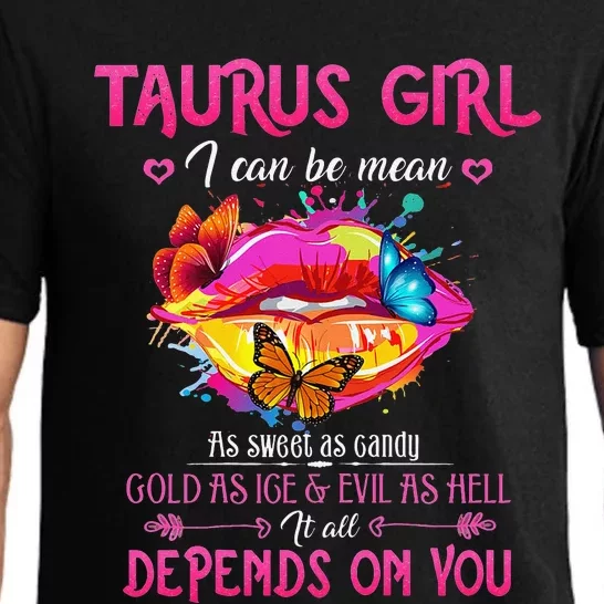 Taurus Lips April May Queen Birthday Zodiac Astrology Pajama Set