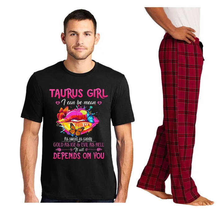 Taurus Lips April May Queen Birthday Zodiac Astrology Pajama Set