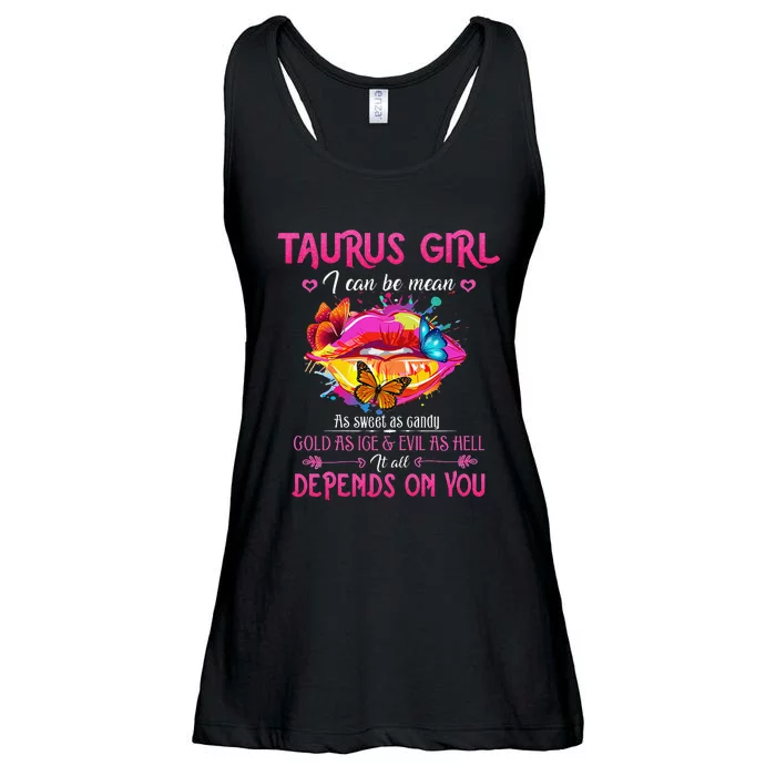 Taurus Lips April May Queen Birthday Zodiac Astrology Ladies Essential Flowy Tank