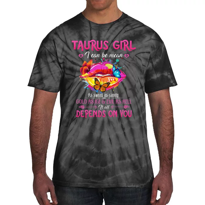 Taurus Lips April May Queen Birthday Zodiac Astrology Tie-Dye T-Shirt