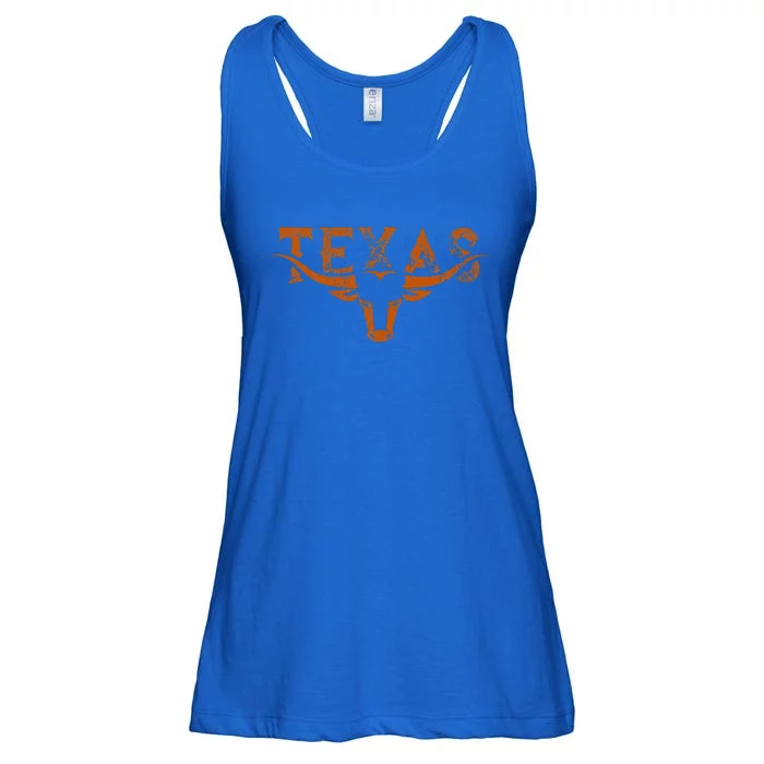 Texas Longhorn Austin Pride Texas Longhorn Bull Horn Ladies Essential Flowy Tank