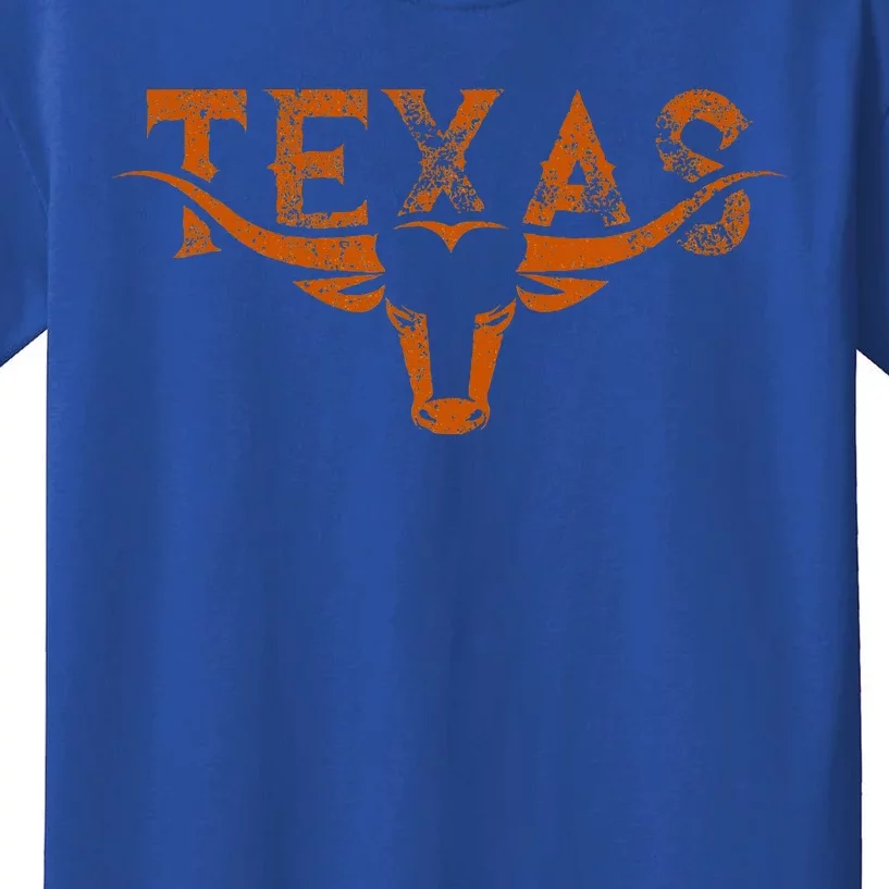 Texas Longhorn Austin Pride Texas Longhorn Bull Horn Kids T-Shirt