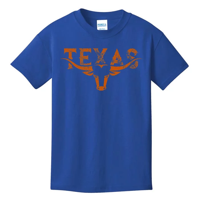 Texas Longhorn Austin Pride Texas Longhorn Bull Horn Kids T-Shirt