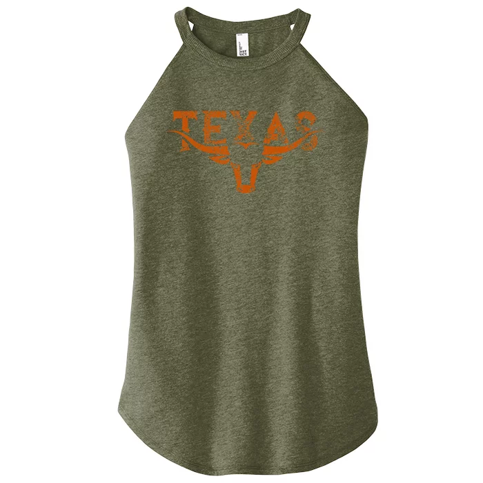 Texas Longhorn Austin Pride Texas Longhorn Bull Horn Women’s Perfect Tri Rocker Tank