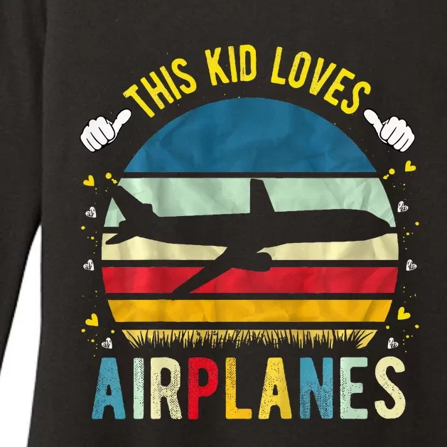 This Loves Airplanes Womens CVC Long Sleeve Shirt