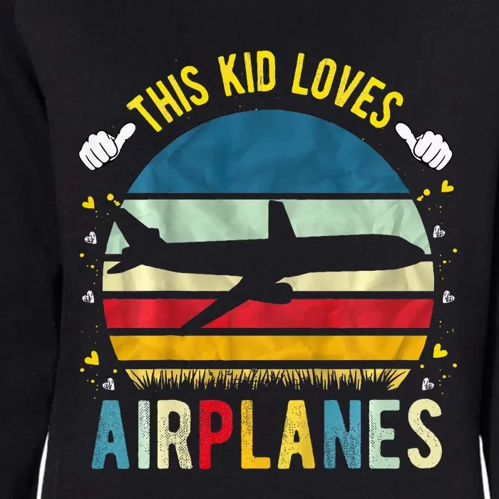 This Loves Airplanes Womens California Wash Sweatshirt