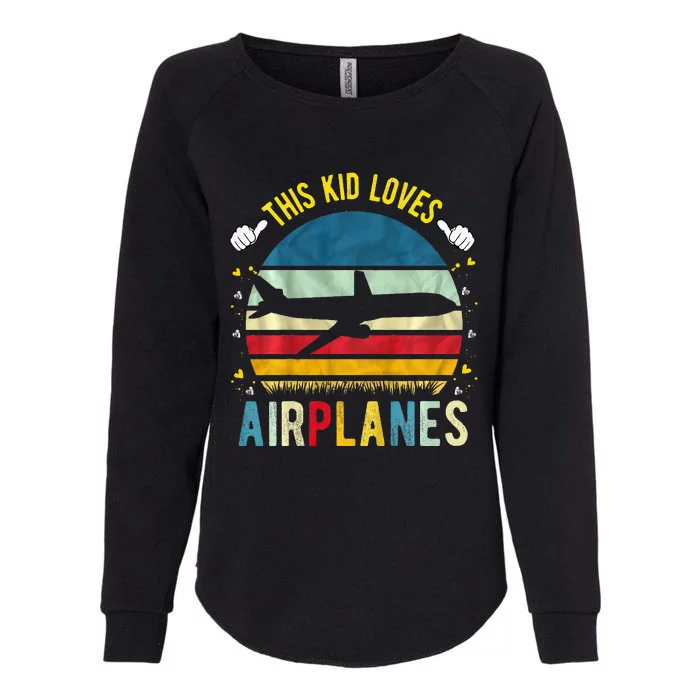 This Loves Airplanes Womens California Wash Sweatshirt