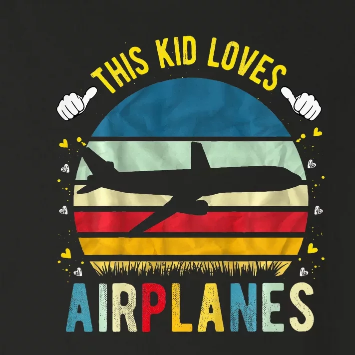 This Loves Airplanes Toddler Long Sleeve Shirt