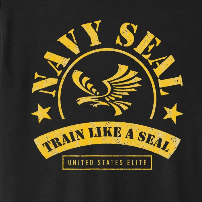 Train Like A fit Seal. Navy USA Athlete Fitness Motivation ChromaSoft Performance T-Shirt