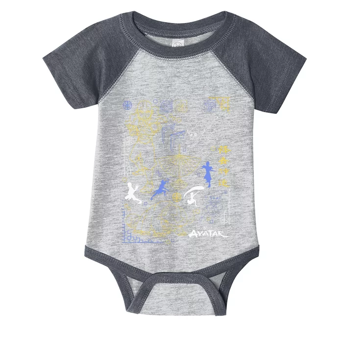 The Last Airbender Character Line Art Infant Baby Jersey Bodysuit