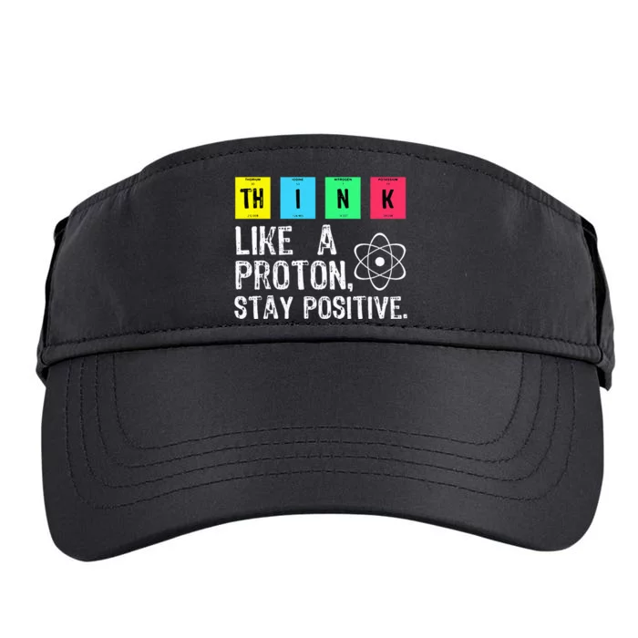 Think Like A Proton Stay Positive Funny Science Adult Drive Performance Visor