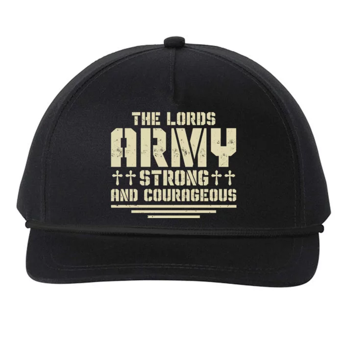 The Lords Army Strong And Courageous Jesus Christ Snapback Five-Panel Rope Hat