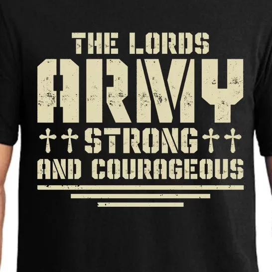 The Lords Army Strong And Courageous Jesus Christ Pajama Set